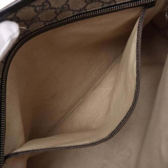 Gucci GG Supreme 211137 Leather Tote Bag Shoulder Navy Men's - Picture 8 of 14